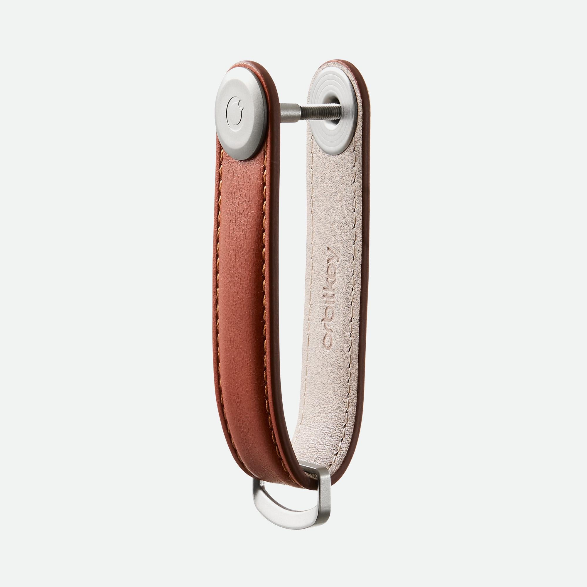 Orbitkey Key Organiser Leather - Cognac with Tan Stitching