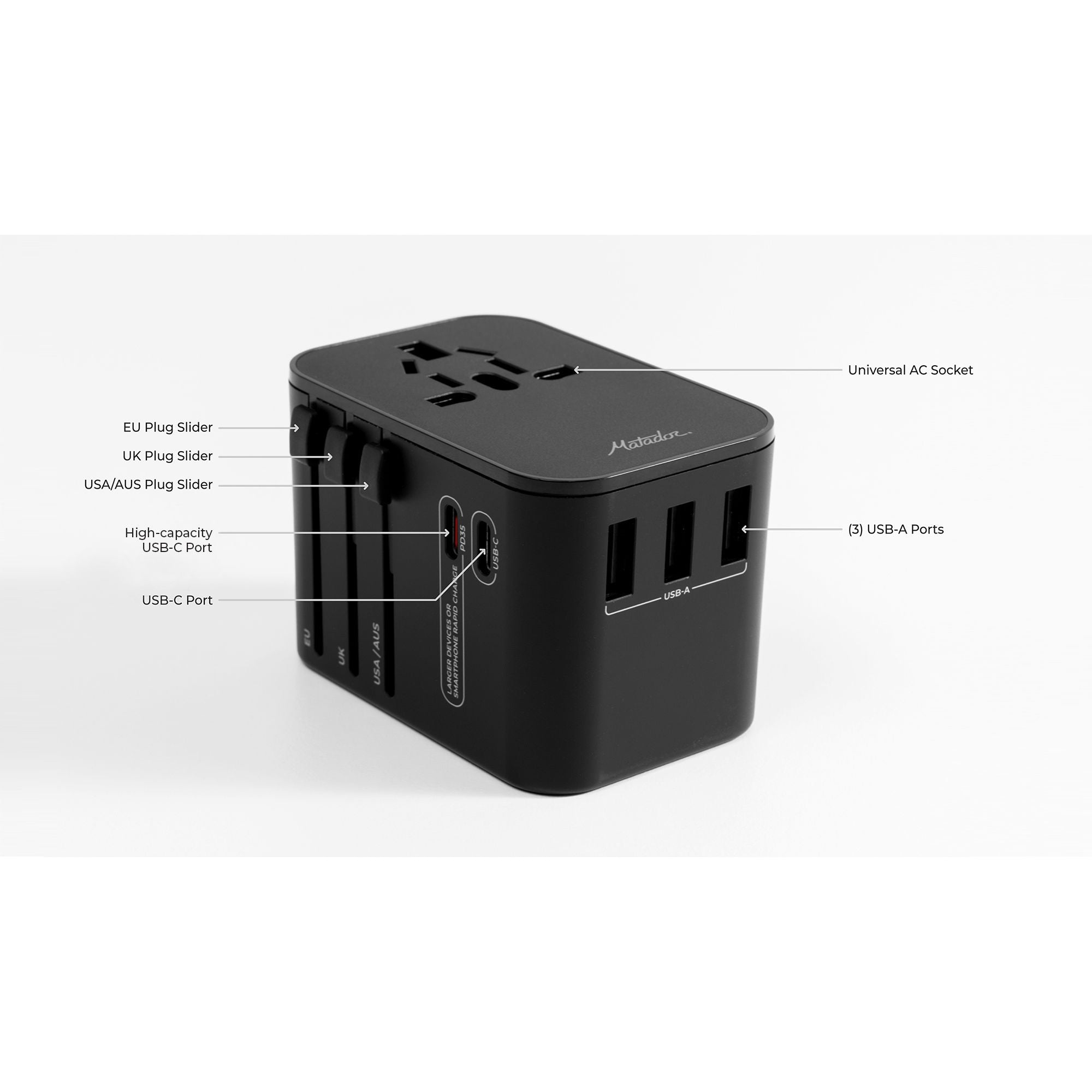 Matador Global Travel Adapter - Black