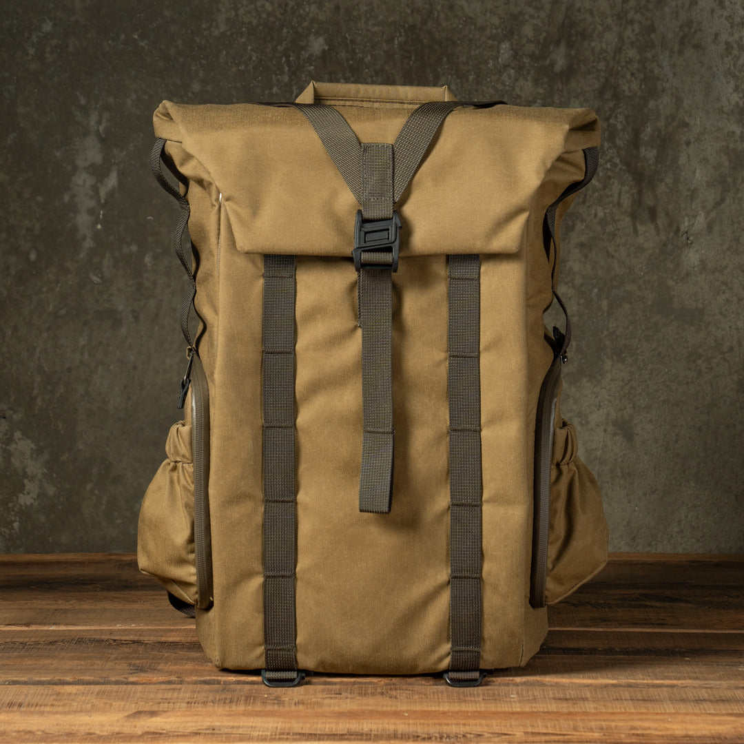 Wotancraft "New Pilot" Travel Camera Backpack 18L - Khaki Brown Canvas